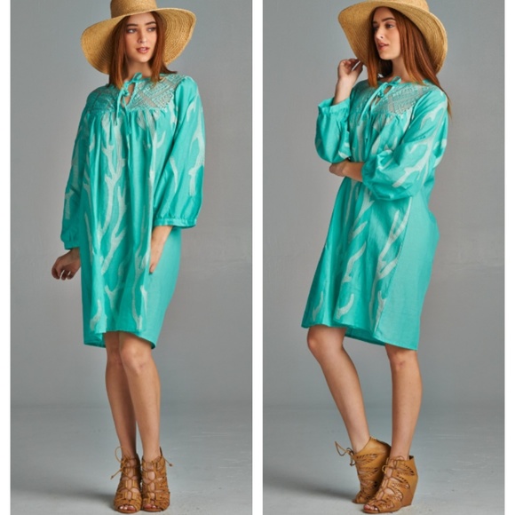 Light Aqua Plus Size Tunic/Dress - Picture 1 of 4